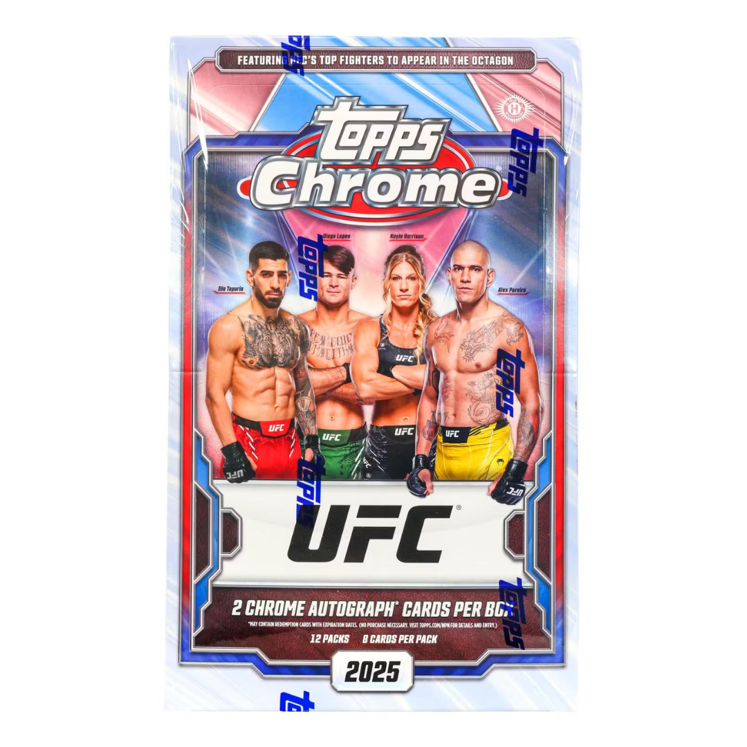 2025 Topps UFC Chrome Hobby Box Pre-Order (Ships 6/27/25)