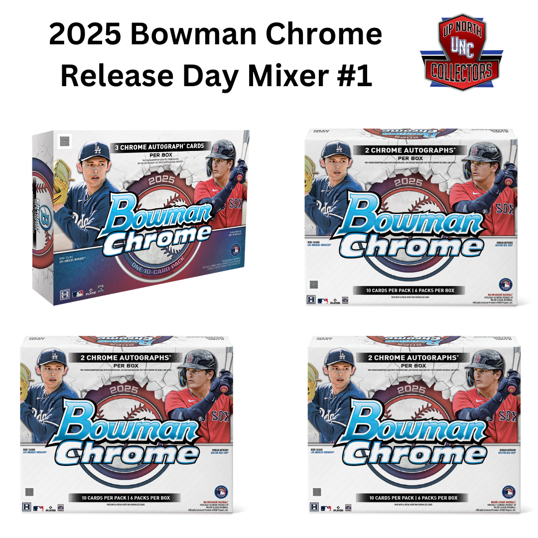 2025 Bowman Chrome Release Day 4-Box Mixer!! 3 Hobby/1 Breakers Delight