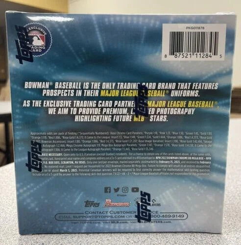 2022 Topps Bowman Chrome Baseball Mega Box