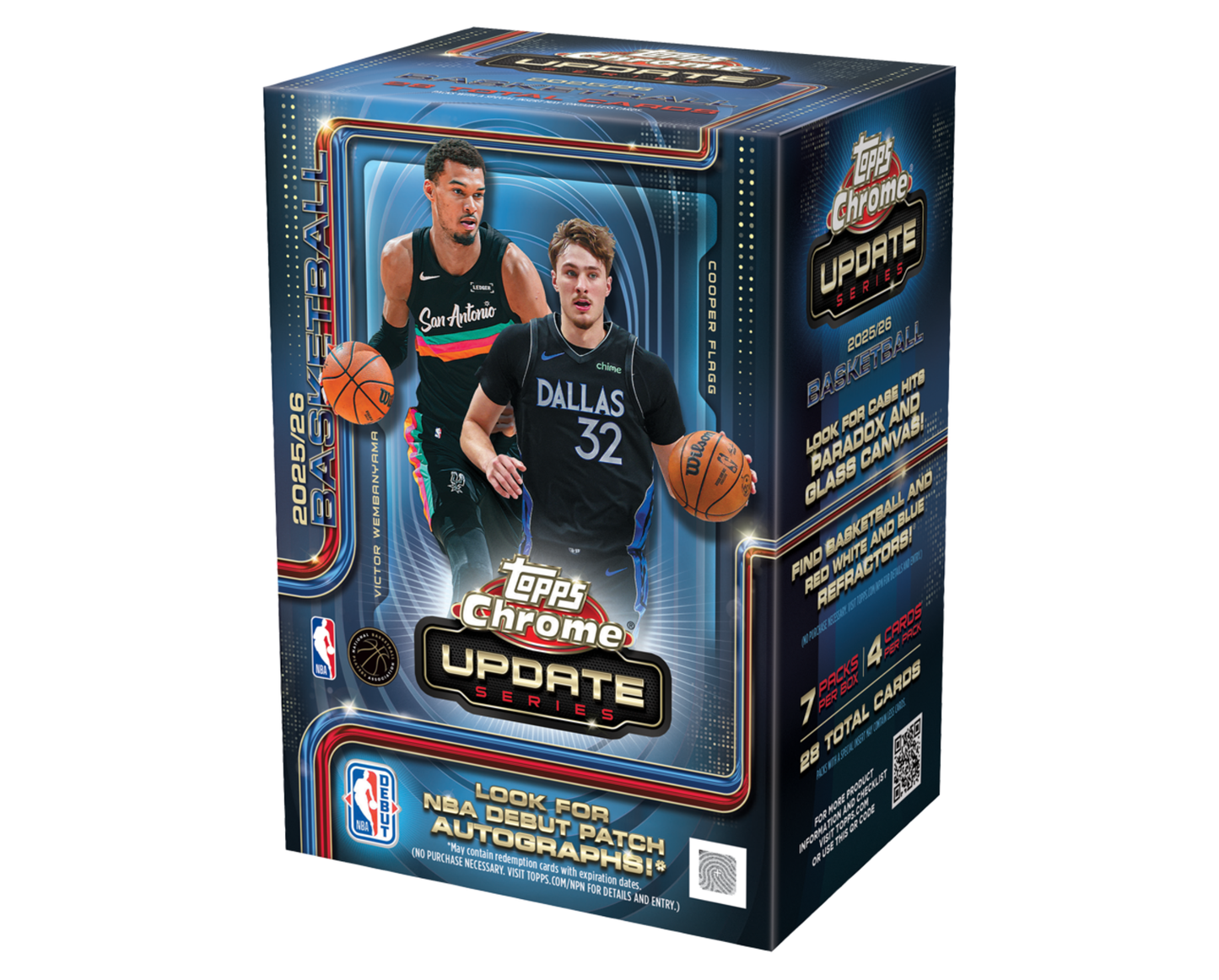 2025-26 Topps Chrome Updates Basketball Blaster Box