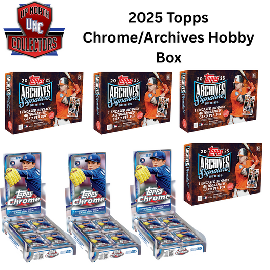 2025 Topps Chrome & Archives Sig Series 7-Box Mixer!! Random teams