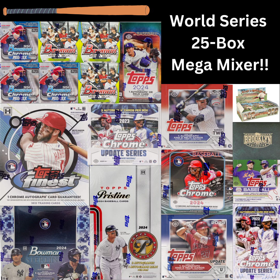 2024 World Series 25-Box Mega Mixer!!!! Giveaways Galore!! Pristine/Chrome/Bowman/More!!