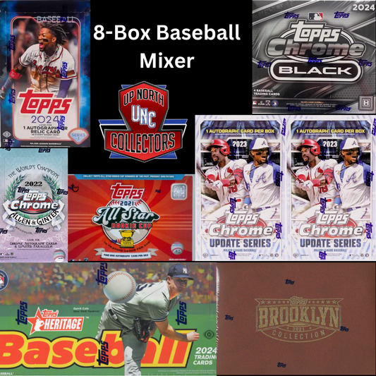 8-Box Baseball Value Mixer w/ 2021 Brooklyn Collection/2023 Update Chrome/2024 Series 1!! Random Teams!