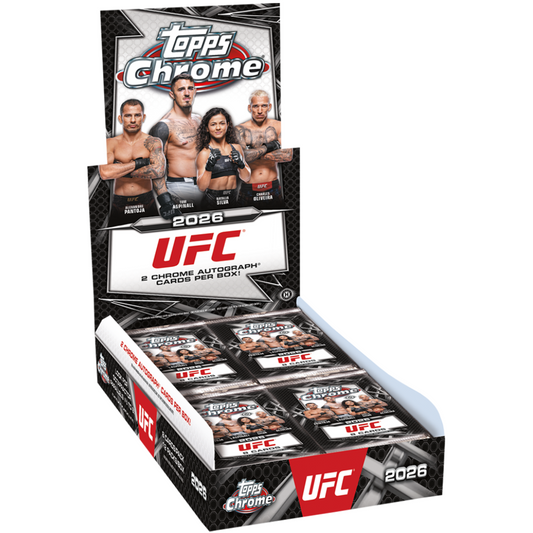 2026 Topps Chrome UFC Hobby Trading Card Box (2 Autographs per Trading Card Box)