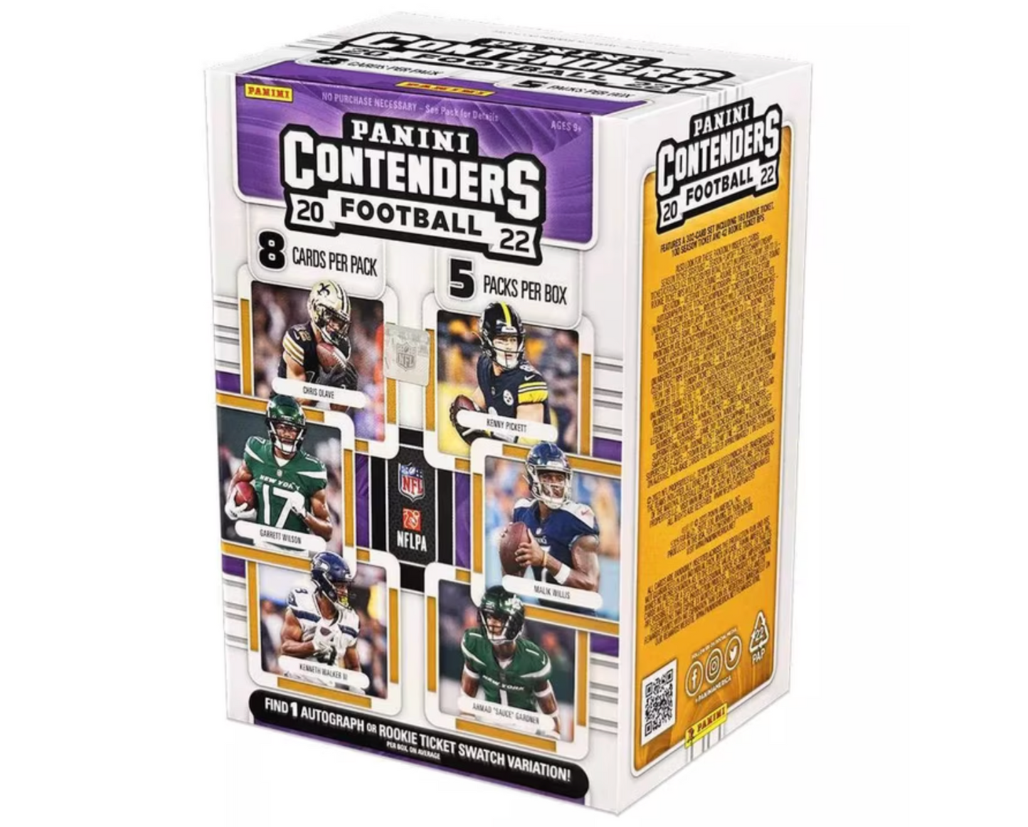 2022 Panini Contenders NFL Football Trading Cards Blaster Box